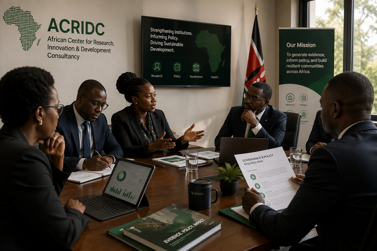 ACRIDC leadership meeting around a conference table
